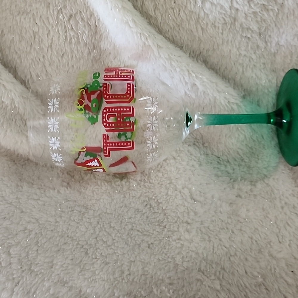 Plastic Christmas Wine Glass